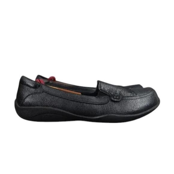 Dr Scholls Shoes Womens 7.5 Loafer Slip On Flats Black Leather Classic Comfort - Picture 13 of 13